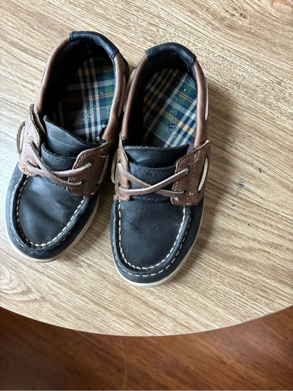 Sperry Kids Two-Tone Black & Brown Boat Shoes